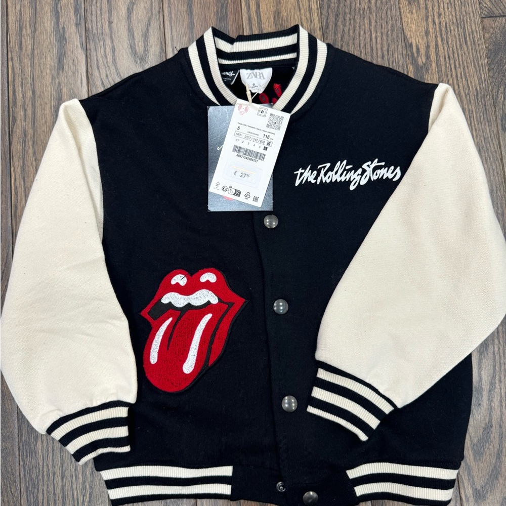 Zara Kids Black and Cream Jacket